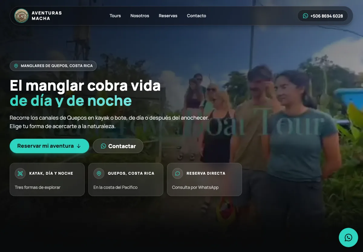 Vista del proyecto Aventuras Macha Tours