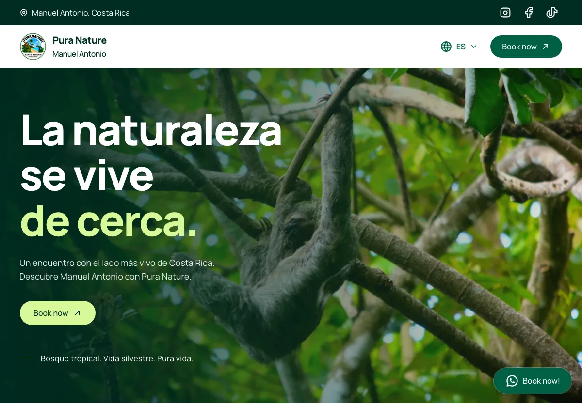 Vista del proyecto Pura Nature